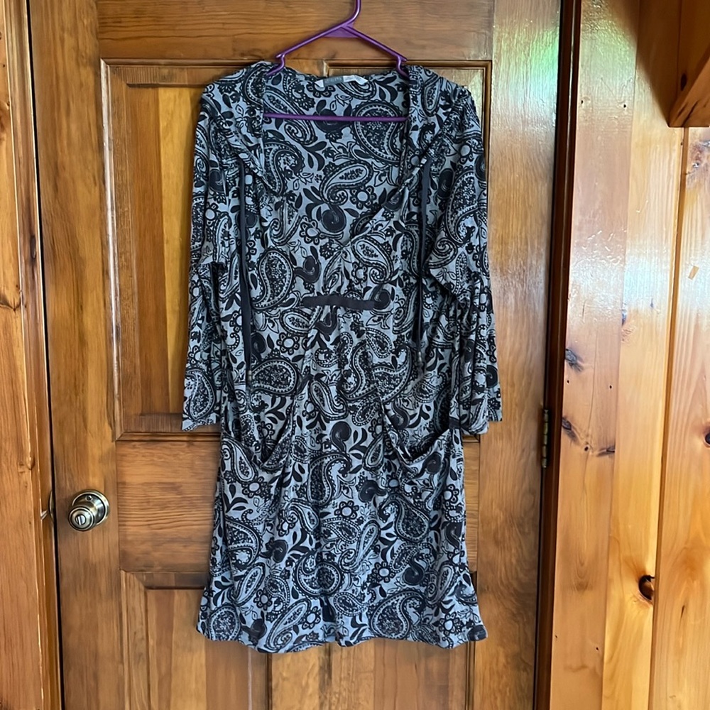 Athleta Black/Gray Hooded Beach Cover Up Size XL